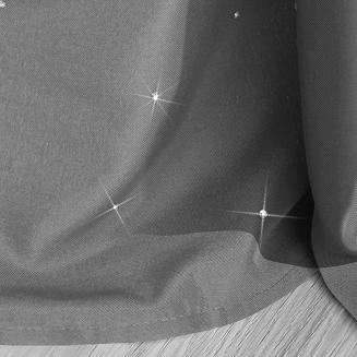 Zasłona gotowa na taśmie CRYSTAL 140x250 grafitowa z kryształkami