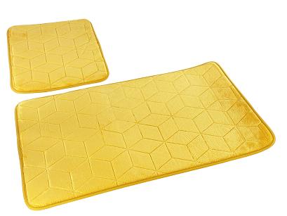 Dywanik łazienkowy SUMBA 2-częściowy Euromat jasny miodowy