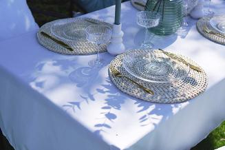 Obus plamoodporny GAIA 140x180 ogrodowy wodoodporny biały