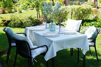 Obus plamoodporny GAIA 140x180 ogrodowy wodoodporny biały