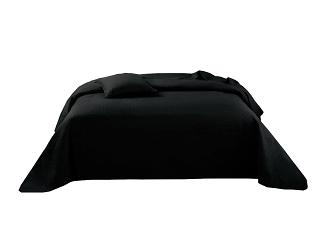 Narzuta dekoracyjna TRIO 240x220 pikowana czarna