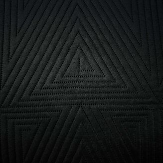 Narzuta dekoracyjna TRIO 240x220 pikowana czarna