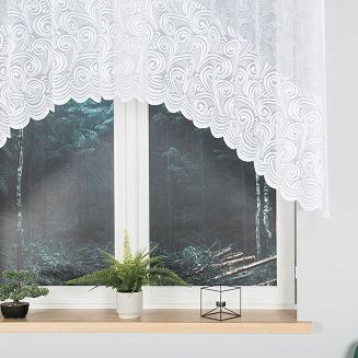 Firanka żakardowa gotowa na żabki KINGA 250x120 biała