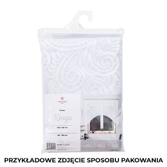 Firanka żakardowa gotowa na żabki KINGA 250x120 biała
