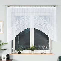 Firanka żakardowa gotowa na żabki KINGA 250x120 biała