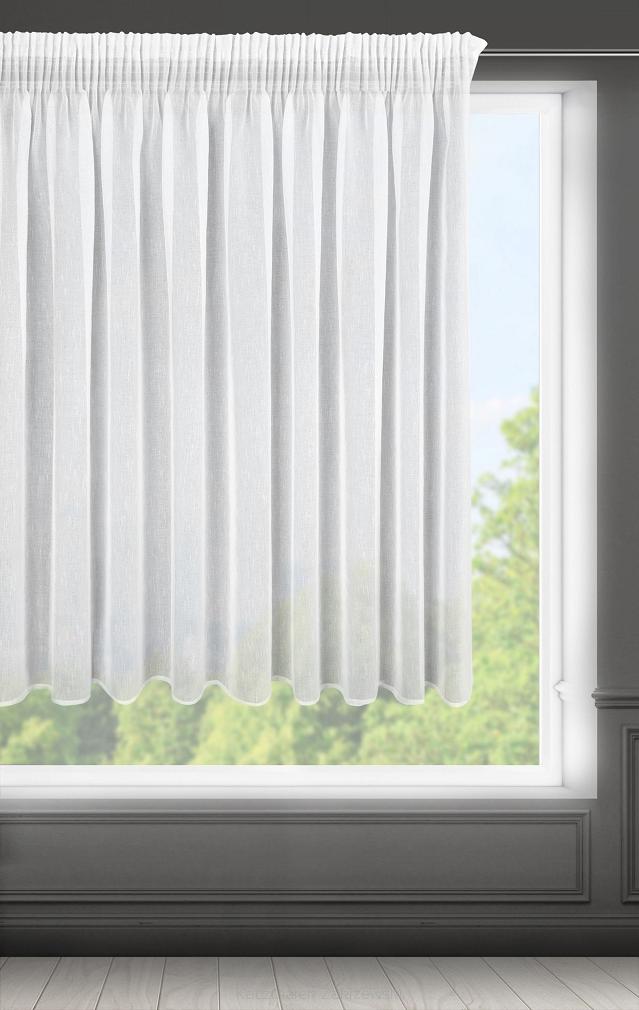 Firana gotowa na taśmie SONIA 300x145 Eurofirany biały