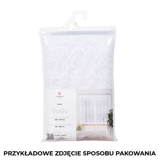 Firanka żakardowa gotowa na żabki BASTIA 500x160 biała