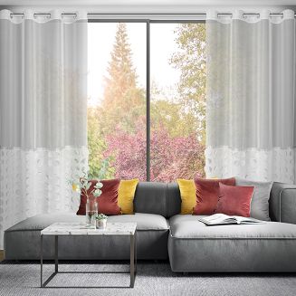 Firana gotowa na przelotkach DEBORA 140x250 Eurofirany biały
