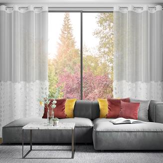 Firana gotowa na przelotkach DEBORA 140x250 Eurofirany biały