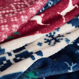 Koc świąteczny KOC26 150x200 Eurofirany granatowy