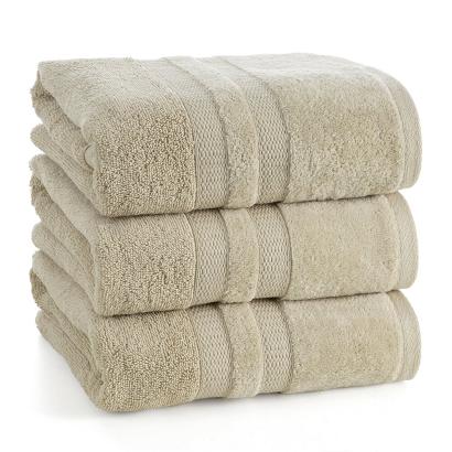 Ręcznik bawełniany PORTO 30x50 Eurofirany jasnobeżowy puszysty i chłonny