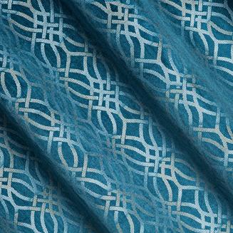 Zasłona gotowa na przelotkach ARETA 140x250 Eurofirany niebieski/srebrny