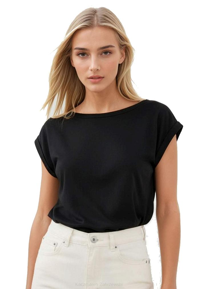 Koszulka damska oversize z krótkim rękawem Norilla czarna