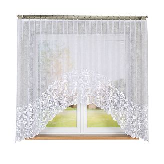 Firanka żakardowa gotowa na żabki KINGA 300x170 biała