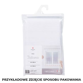 Firanka żakardowa gotowa na żabki KINGA 300x170 biała