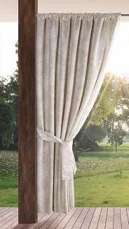 Zasłona gotowa na taśmie GARDEN 155x200 Eurofirany pudrowy