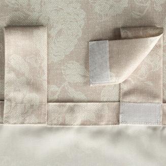 Zasłona gotowa na taśmie GARDEN 155x200 Eurofirany pudrowy