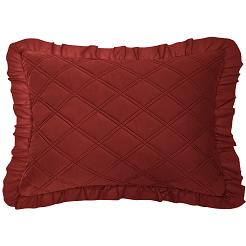 Poszewka dekoracyjna RUFFY 50x70 bordowa z falbanką