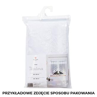 Firanka żakardowa gotowa na żabki ADELA 400x160 biała