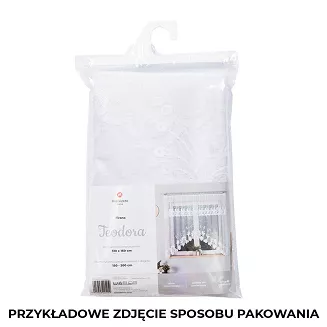 Firanka żakardowa gotowa na żabki ADELA 400x160 biała
