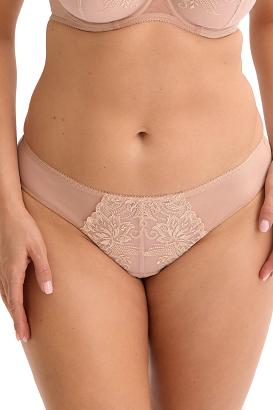 Figi damskie tanga z koronką Ariela 037 beżowe