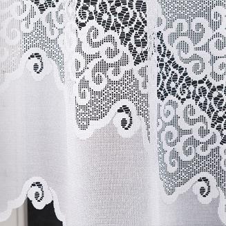Firanka żakardowa gotowa na żabki MODESTA 250x120 biała