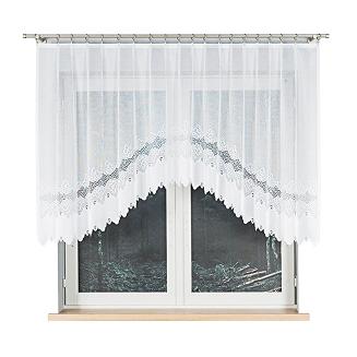 Firanka żakardowa gotowa na żabki MODESTA 250x120 biała