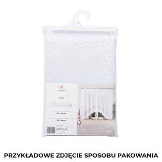 Firanka żakardowa gotowa na żabki MODESTA 250x120 biała