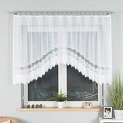 Firanka żakardowa gotowa na żabki MODESTA 250x120 biała