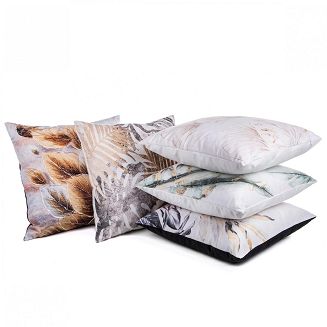 Poszewka dekoracyjna VELVET 45x45 Eurofirany jesienne liście