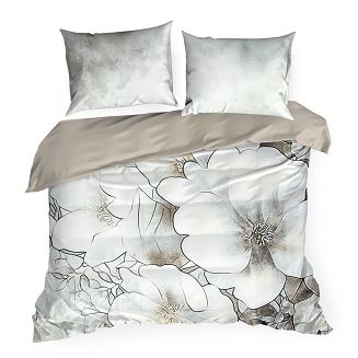 Pościel satynowa DAISY 220x200 Eva Minge Eurofirany stalowy