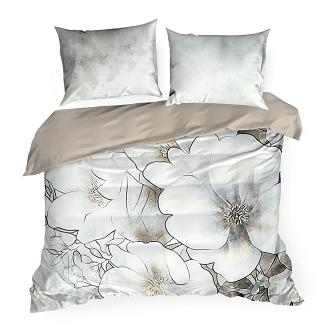 Pościel satynowa DAISY 220x200 Eva Minge Eurofirany stalowy