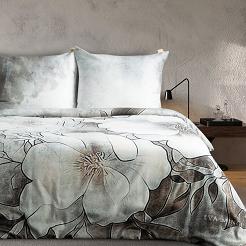 Pościel satynowa DAISY 220x200 Eva Minge Eurofirany stalowy