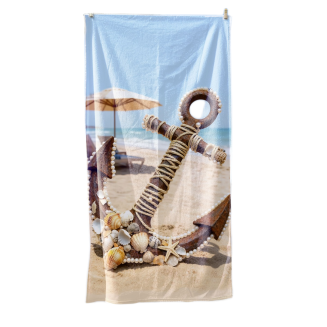 Ręcznik plażowy 100x180 kotwica na plaży