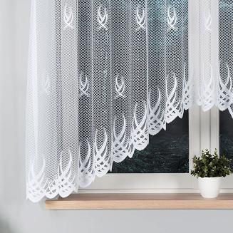 Firanka żakardowa gotowa na żabki GOSIA 300x160 biała