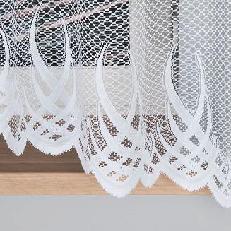 Firanka żakardowa gotowa na żabki GOSIA 300x160 biała