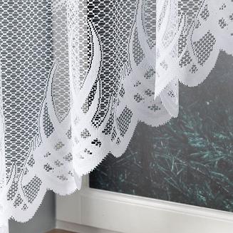 Firanka żakardowa gotowa na żabki GOSIA 300x160 biała