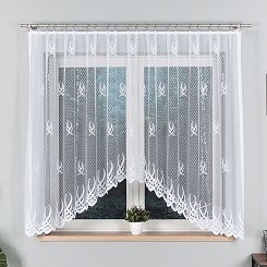 Firanka żakardowa gotowa na żabki GOSIA 300x160 biała