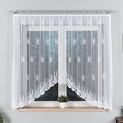 Firanka żakardowa gotowa na żabki GOSIA 300x160 biała