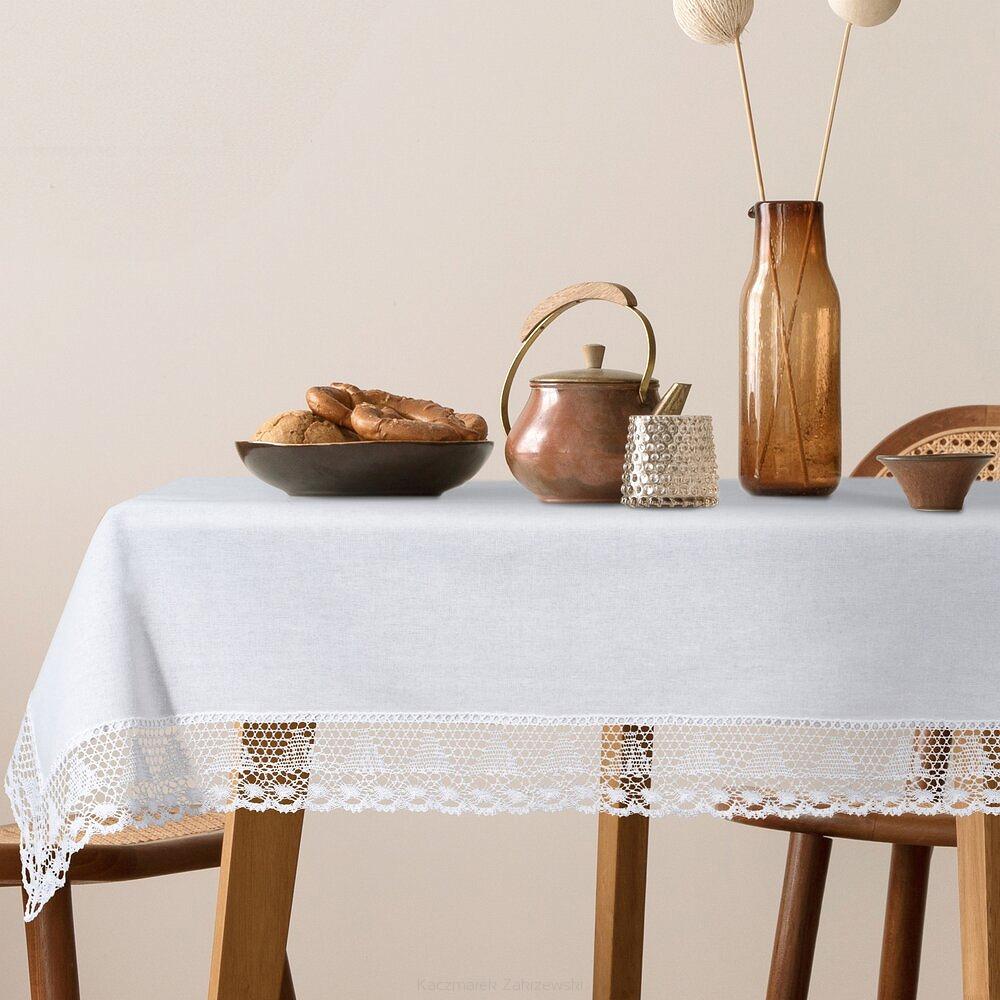 Obrus dekoracyjny NATALY 140x220 Eurofirany biały