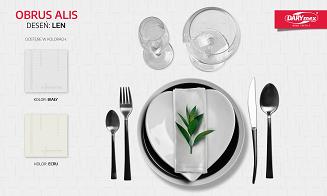 Obrus plamoodporny ALIS 80x80 biały len