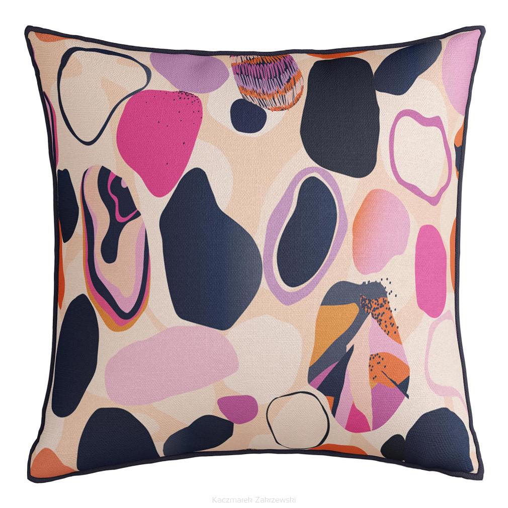 Poszewka dekoracyjna MGT-08 43x43 Darymex kolorowe plamki i róż