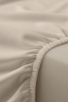 Prześcieradło flanelowe z gumką SIN 200x200 + 30 cm taupe