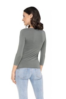 Bluzka damska z rękawem 3/4 MANATI khaki
