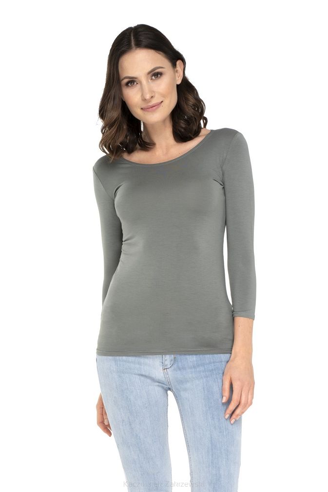 Bluzka damska z rękawem 3/4 MANATI khaki