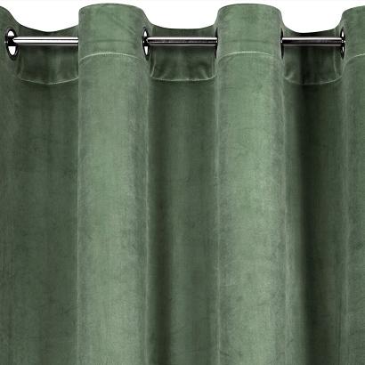 Zasłona gotowa na przelotkach ROSA 140x250 Design91 ciemnomiętowa