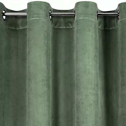 Zasłona gotowa na przelotkach ROSA 140x250 Design91 ciemnomiętowa