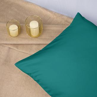 Poszewka satyna bawełna 70x80 Darymex ciemno turkusowa