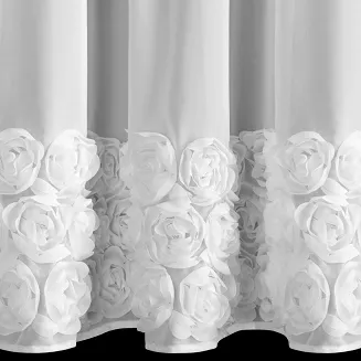Zasłona gotowa na taśmie ROSES 150x70 Eva Minge Eurofirany biały