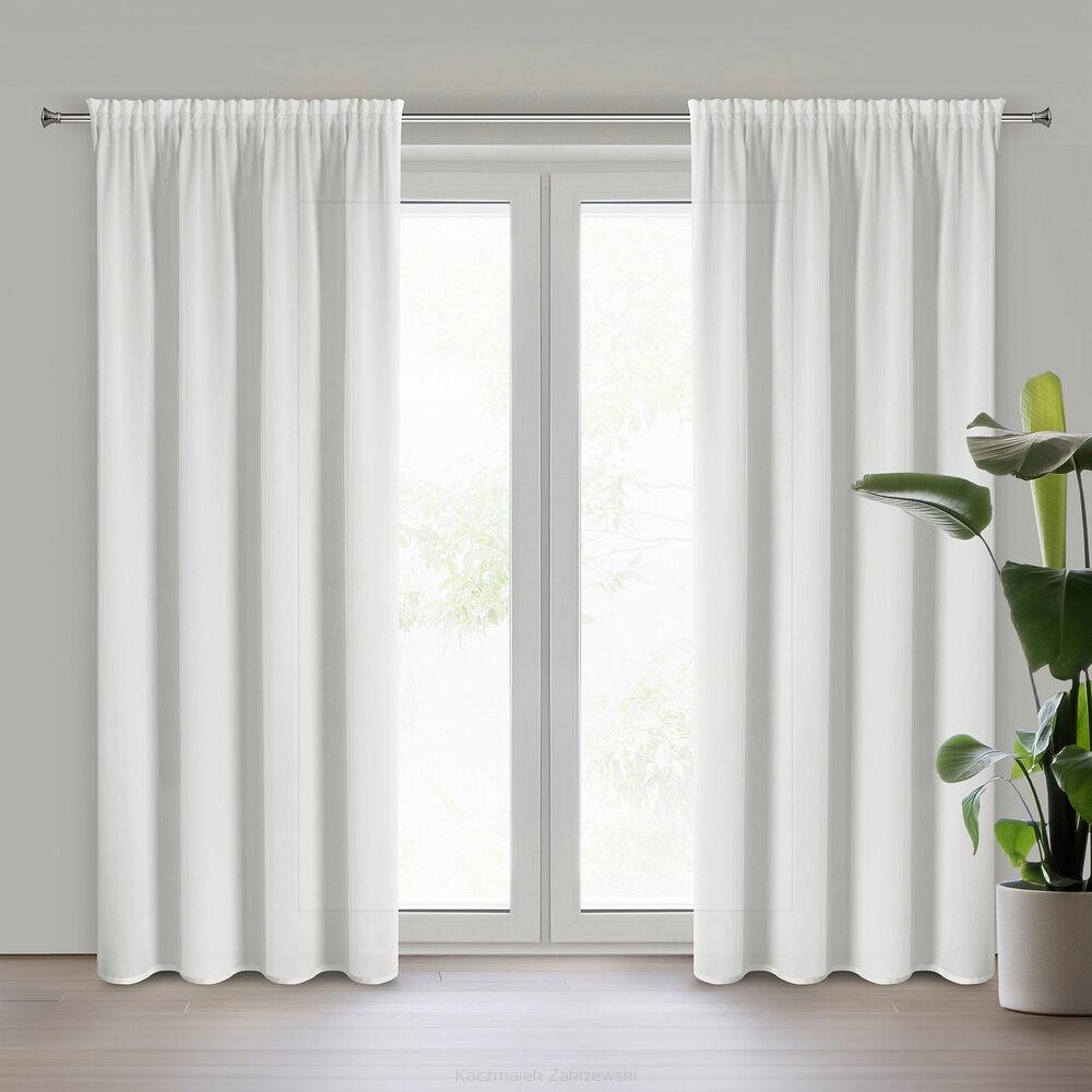 Firana gotowa na taśmie ROSSI 135x270 Eurofirany biały